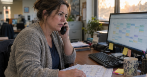 Home Care Agency Coordinator scheduling shifts for care givers